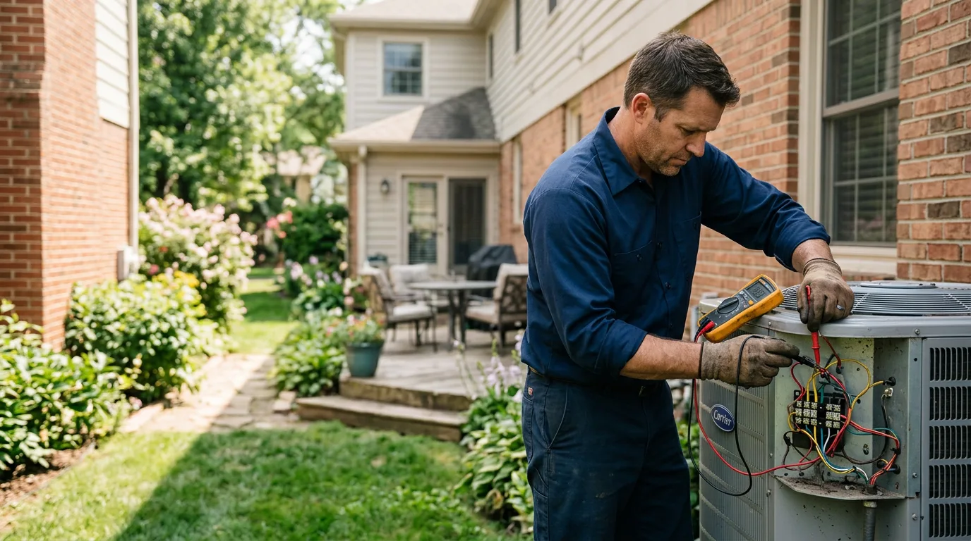 HVAC technician working near Grapeville, PA